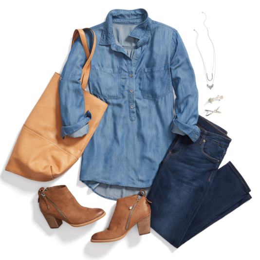 Stitch Fix Sample Outfit Jeans Ankle Boots