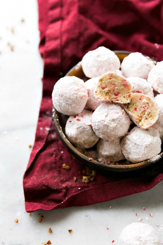 Easy Cookie Exchange Recipes: Peppermint Pecan Snowballs