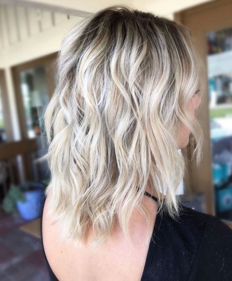 Ashy Blonde Balayage Hair Color Idea 