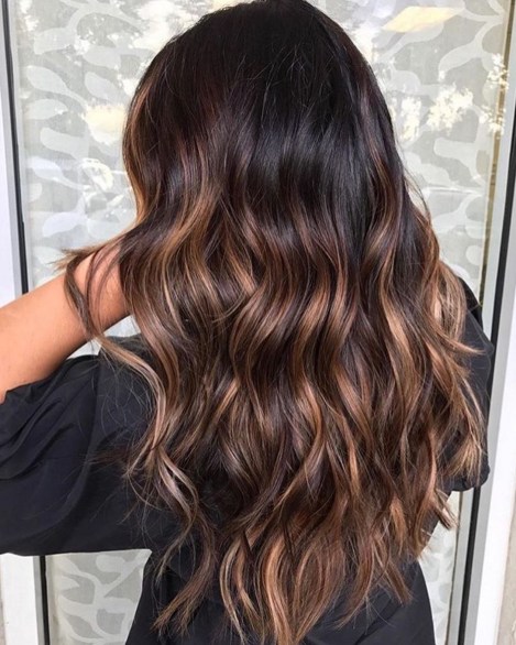 Dimensional Dark Brunette Balayage Hair Color Idea 