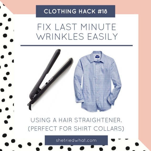 Clothing Hack: Fix Last Minute Wrinkles Using a Hair Straightener