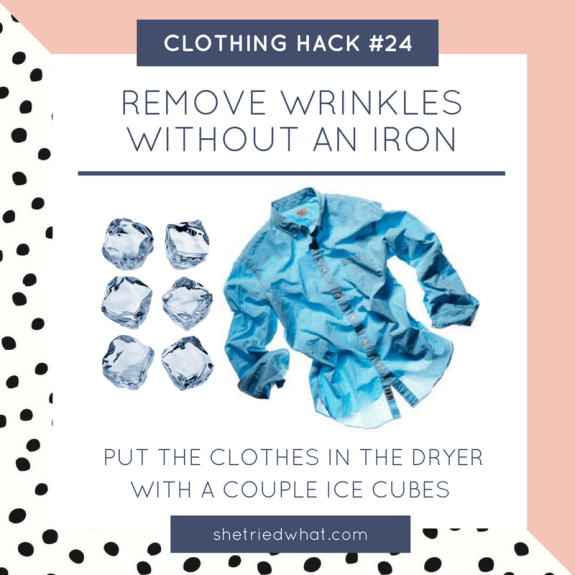 Clothing Hack: Remove Wrinkles without an Iron with Ice Cubes