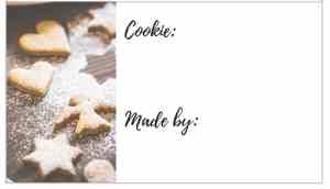 Free Printable Cookie Exchange Name Card