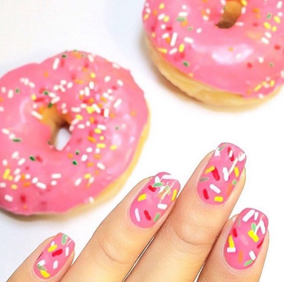 Gel Nail Designs and More: Donut Nail Art 