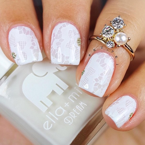 Gel Nail Designs and More: Lace Nail Stamping