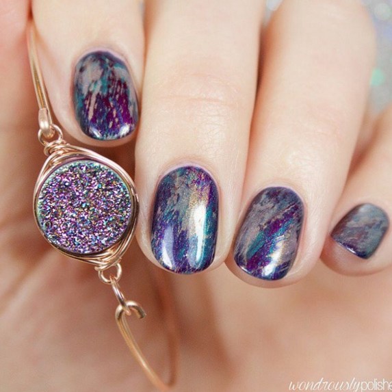 Gel Nail Designs and More: Marbled Nail Art