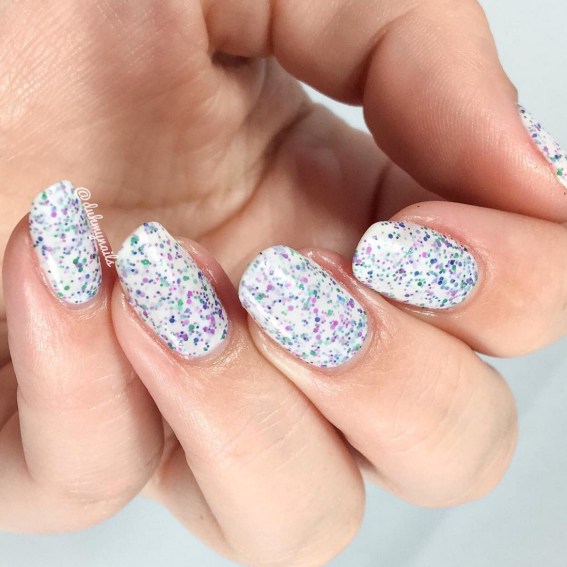 Gel Nail Designs and More: Speckled Nail Polish