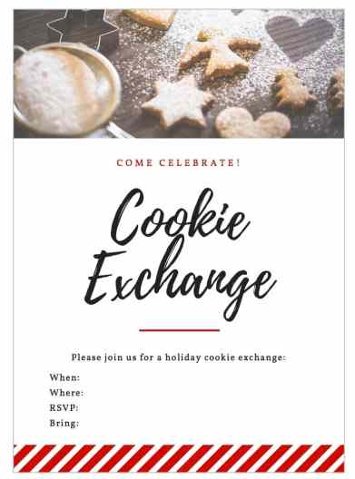 Free Printable Cookie Exchange Invitation