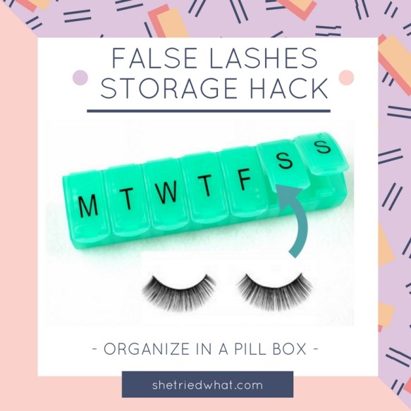 Makeup Tips: False lashes storage hack