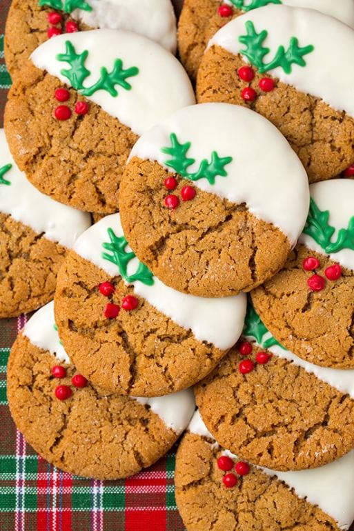 Easy Cookie Exchange Recipes: White Chocolate Dipped Ginger Cookies